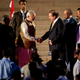 Narendra Modi with his Pakistani counterpart Nawaz Sharif, as then Sri Lankan president Mahinda Rajapaksa, right, and former Mauritius prime minister Navinchandra Ramgoolam, second right, look on during Modi’’s inauguration in New Delhi on May 26, 2014.